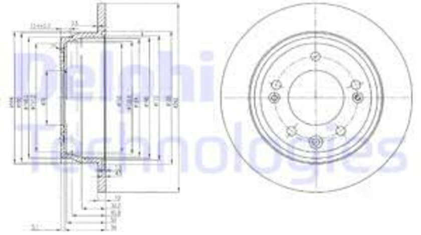 Disc frana puntea spate (BG4082C DELPHI) HYUNDAI,HYUNDAI (BEIJING),KIA,KIA (DYK)