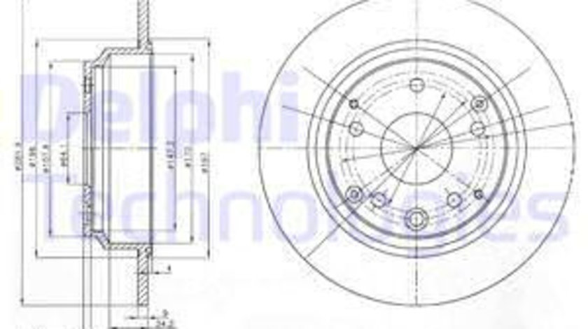 Disc frana puntea spate (BG4095 DELPHI) HONDA