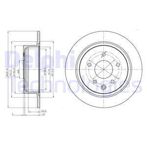 Disc frana puntea spate (BG4108C DELPHI) NISSAN,RENAULT
