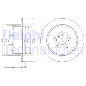 Disc frana puntea spate (BG4129 DELPHI) SUBARU