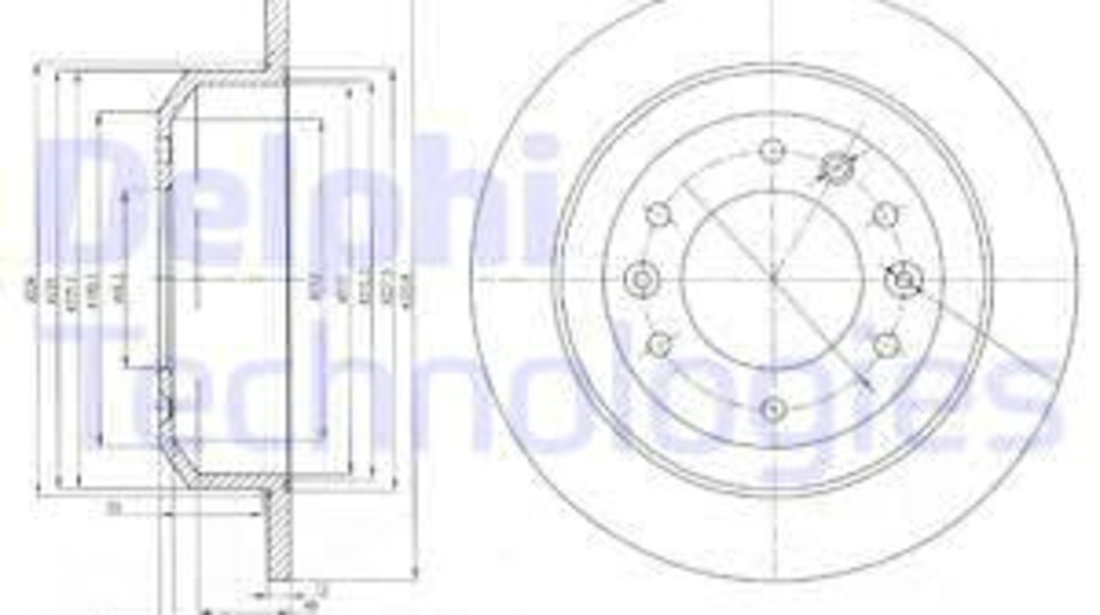 Disc frana puntea spate (BG4138 DELPHI) KIA