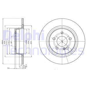 Disc frana puntea spate (BG4153C DELPHI) MERCEDES-BENZ