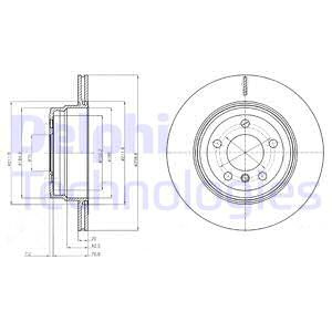 Disc frana puntea spate (BG4168 DELPHI) BMW