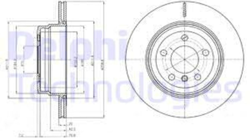 Disc frana puntea spate (BG4168 DELPHI) BMW