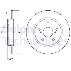 Disc frana puntea spate (BG4183C DELPHI) TOYOTA