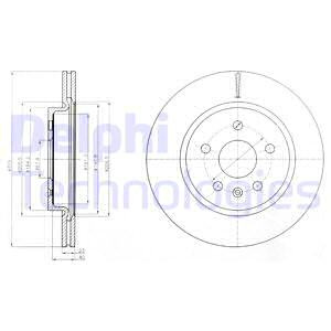 Disc frana puntea spate (BG4190 DELPHI) CADILLAC (SGM),OPEL,SAAB,VAUXHALL
