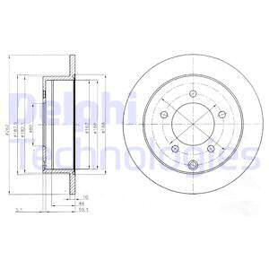 Disc frana puntea spate (BG4198 DELPHI) MITSUBISHI
