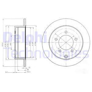 Disc frana puntea spate (BG4198 DELPHI) MITSUBISHI