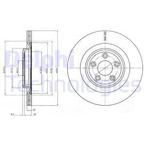 Disc frana puntea spate (BG4202C DELPHI) JAGUAR