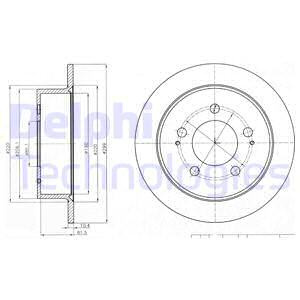 Disc frana puntea spate (BG4220 DELPHI) SSANGYONG