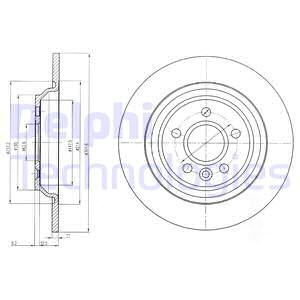 Disc frana puntea spate (BG4239C DELPHI) VOLVO