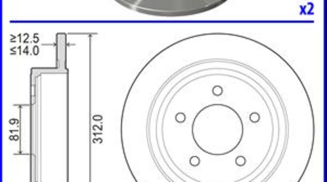 Disc frana puntea spate (BG4242 DELPHI) CHRYSLER