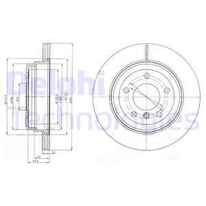 Disc frana puntea spate (BG4243C DELPHI) BMW,BMW (BRILLIANCE)