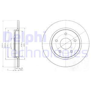 Disc frana puntea spate (BG4247 DELPHI) CHRYSLER,DODGE,FIAT