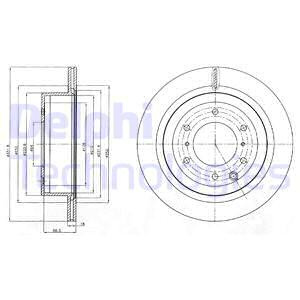 Disc frana puntea spate (BG4263 DELPHI) MITSUBISHI