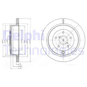 Disc frana puntea spate (BG4267 DELPHI) SUBARU