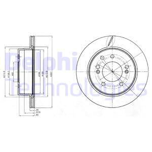 Disc frana puntea spate (BG4273 DELPHI) SSANGYONG