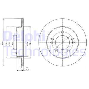 Disc frana puntea spate (BG4310 DELPHI) HYUNDAI,KIA