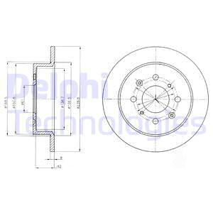 Disc frana puntea spate (BG4333 DLP) HONDA