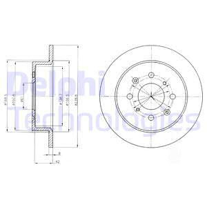 Disc frana puntea spate (BG4333 DLP) HONDA