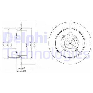 Disc frana puntea spate (BG4334C DELPHI) HONDA
