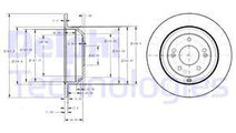 Disc frana puntea spate (BG4335 DELPHI) HYUNDAI,HY...