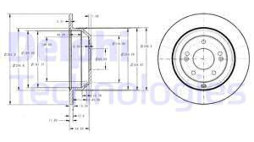 Disc frana puntea spate (BG4335 DELPHI) HYUNDAI,HYUNDAI (BEIJING),KIA,KIA (DYK)