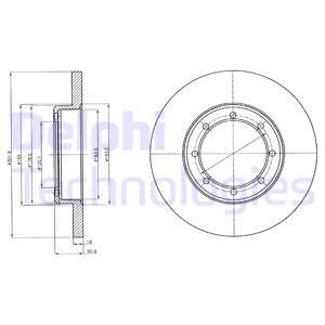 Disc frana puntea spate (BG4344 DELPHI) NISSAN,OPEL,RENAULT,VAUXHALL