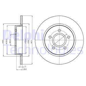 Disc frana puntea spate (BG4386C DELPHI) FORD,FORD (CHANGAN)