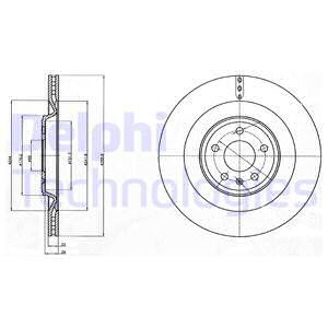 Disc frana puntea spate (BG4387 DLP) AUDI