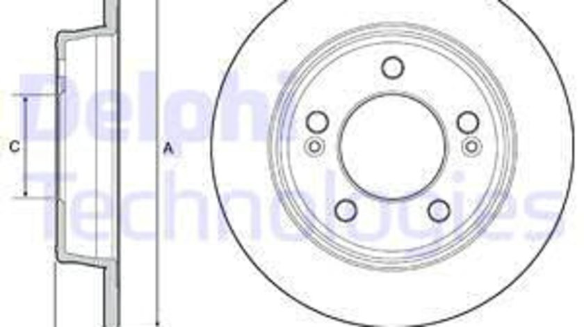 Disc frana puntea spate (BG4559C DELPHI) HYUNDAI,HYUNDAI (BEIJING),KIA,KIA (DYK)