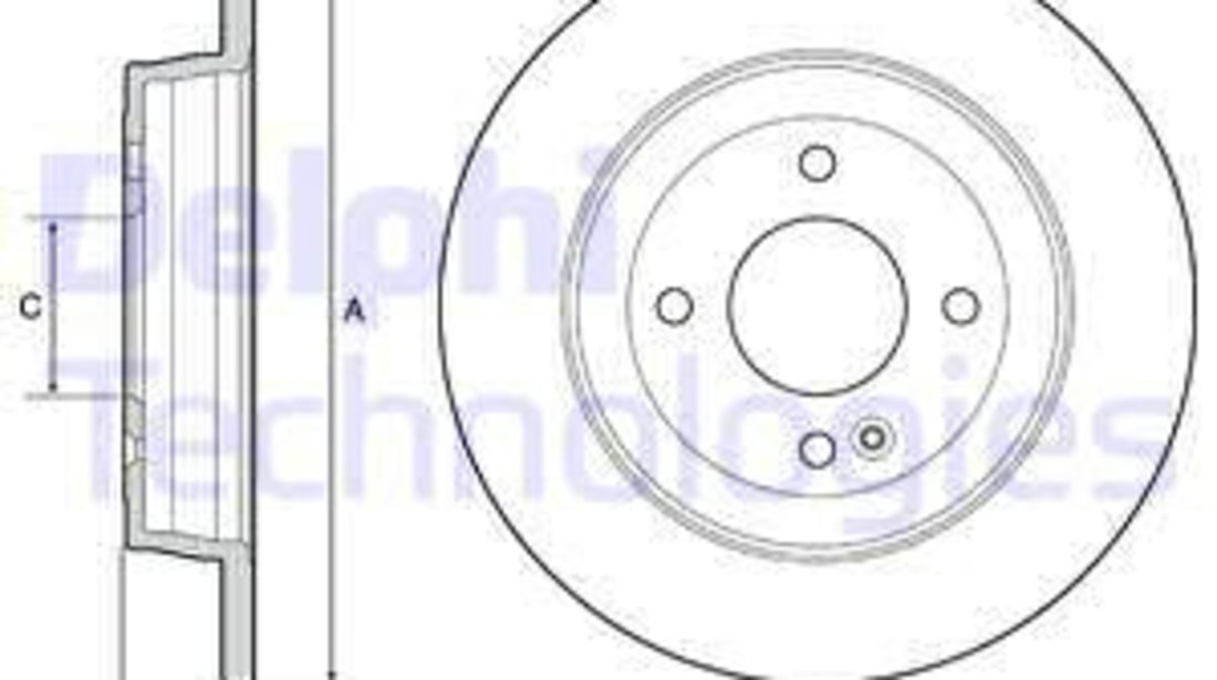 Disc frana puntea spate (BG4564 DELPHI) HYUNDAI,HYUNDAI (BEIJING),KIA,KIA (DYK)