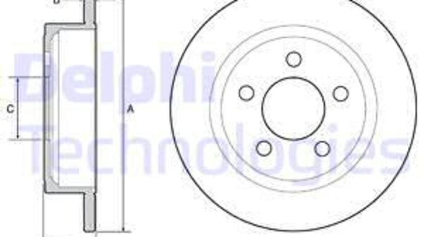 Disc frana puntea spate (BG4648 DELPHI) JEEP