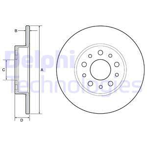 Disc frana puntea spate (BG4655C DELPHI) FIAT