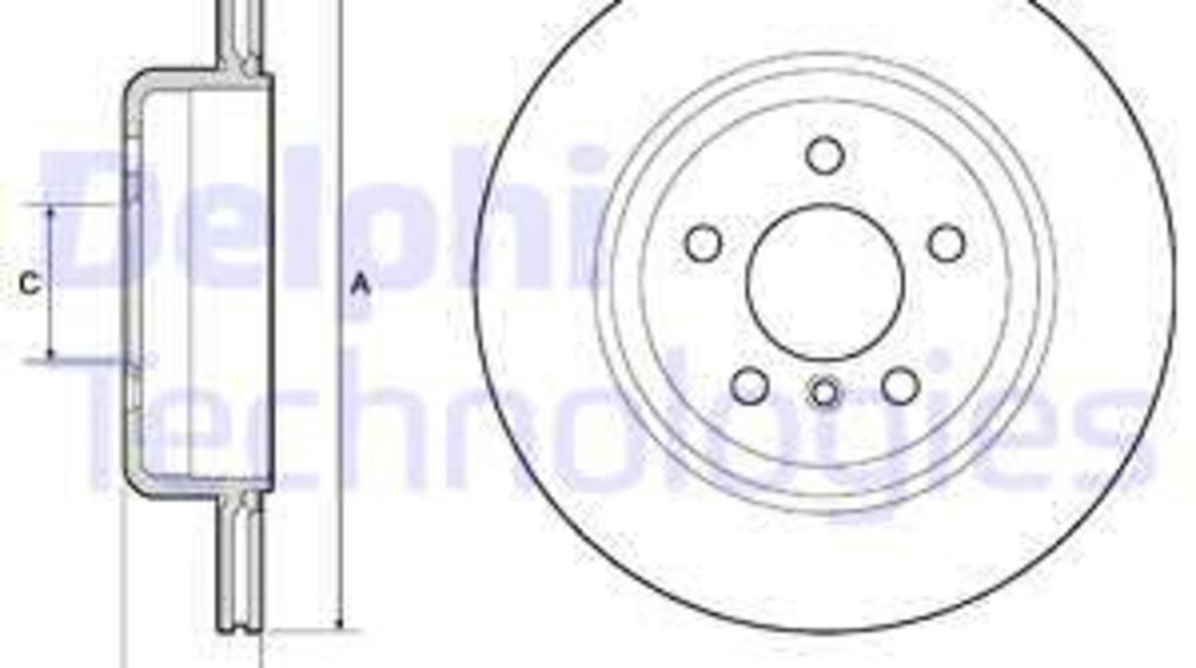 Disc frana puntea spate (BG4664C DELPHI) BMW,BMW (BRILLIANCE)