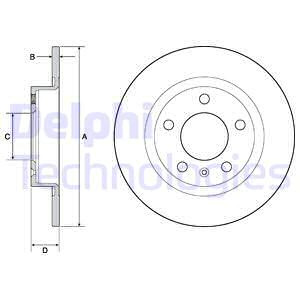 Disc frana puntea spate (BG4675 DELPHI) OPEL,VAUXHALL