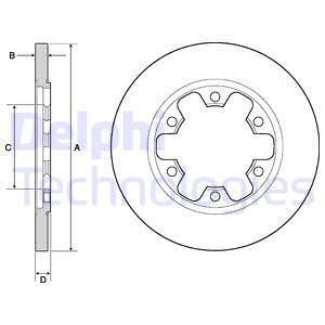 Disc frana puntea spate (BG4680C DELPHI) FORD