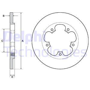 Disc frana puntea spate (BG4681C DELPHI) FORD