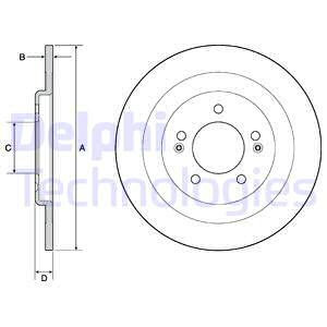 Disc frana puntea spate (BG4688C DELPHI) HYUNDAI