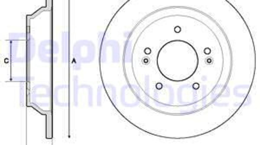 Disc frana puntea spate (BG4708C DELPHI) HYUNDAI,KIA