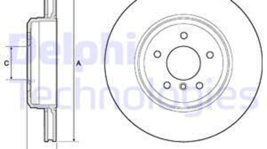 Disc frana puntea spate (BG4753C DELPHI) BMW,BMW (BRILLIANCE)