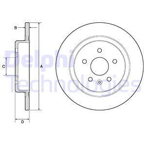 Disc frana puntea spate (BG4760C DELPHI) OPEL,VAUXHALL