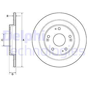 Disc frana puntea spate (BG4773C DELPHI) HONDA