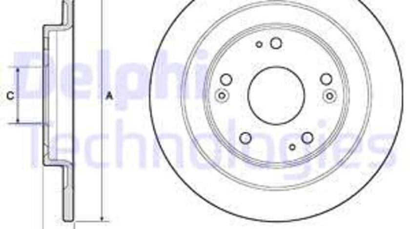 Disc frana puntea spate (BG4773C DELPHI) HONDA