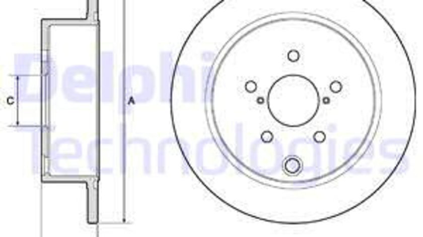 Disc frana puntea spate (BG4776C DELPHI) SUBARU