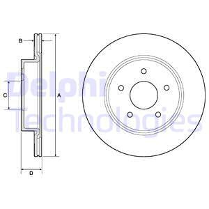 Disc frana puntea spate (BG4779C DELPHI) NISSAN,RENAULT
