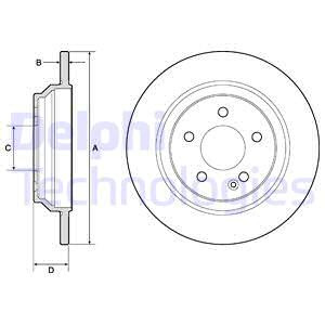 Disc frana puntea spate (BG4811C DELPHI) HONDA (GAC),MERCEDES-BENZ