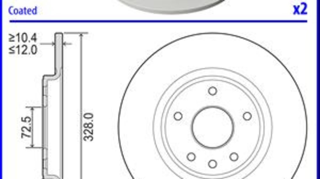 Disc frana puntea spate (BG4829C DELPHI) CHRYSLER,DODGE,FIAT,LANCIA