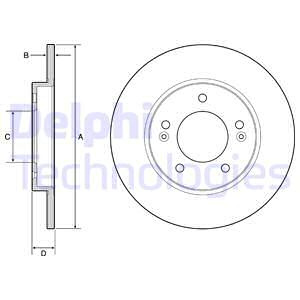 Disc frana puntea spate (BG4949C DELPHI) HYUNDAI,KIA