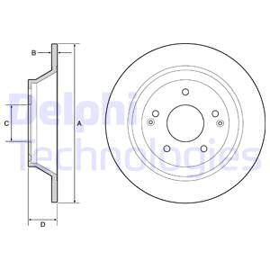 Disc frana puntea spate (BG4956C DELPHI) SSANGYONG